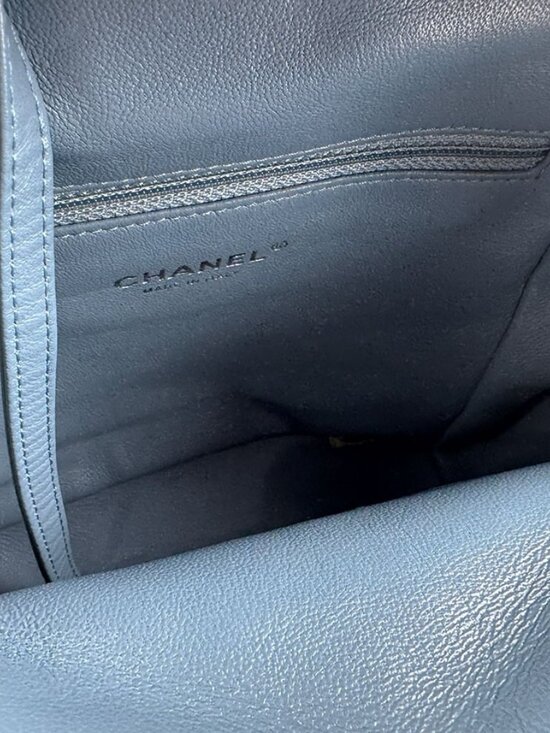 CHANEL Backpack Blue/Silver Sequin/Leather/Metal - main image 9